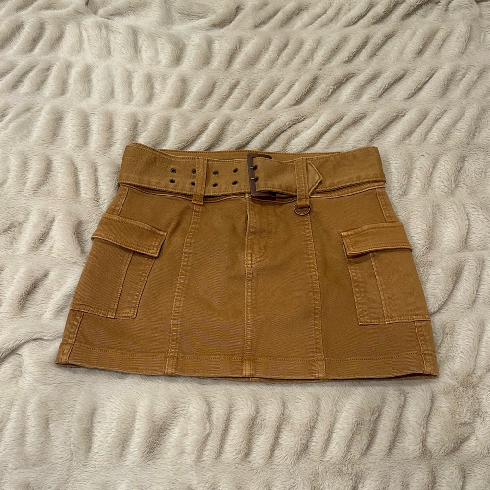 SO Tan Mini Skirt